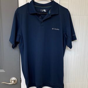 COLUMBIA Men's Dark Navy Short Sleeve Polo